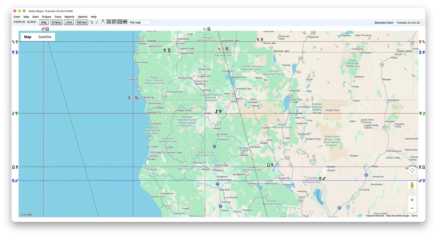Regional map detail in Solar Fire X